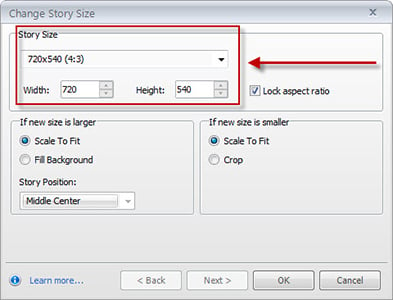 Set Story Size in Articulate Storyline