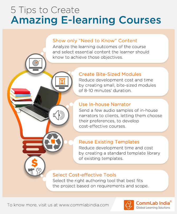 5 Tips to Create Amazing E-learning Courses [Infographic]