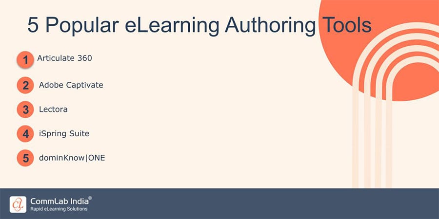 A List of 5 Popular eLearning Authoring Tools