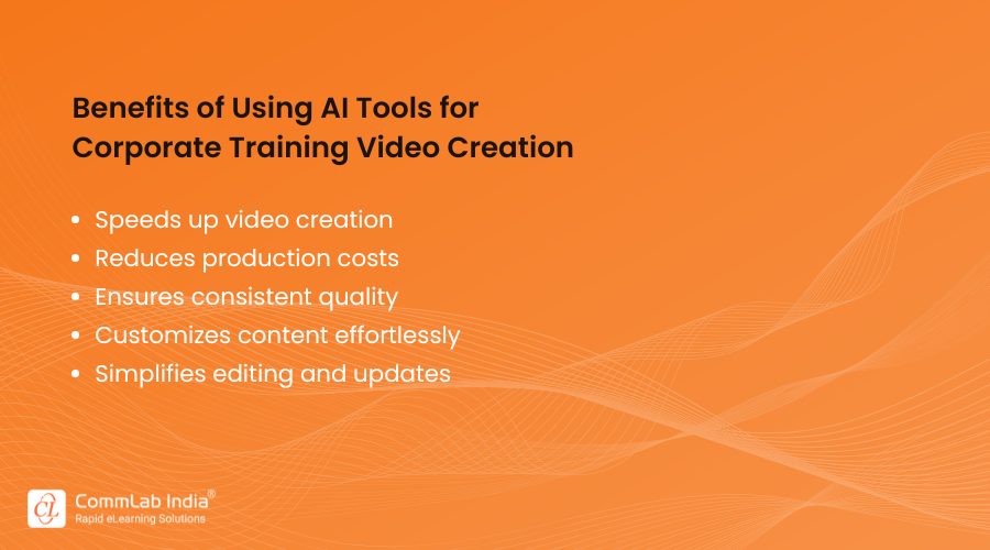 Benefits of Using AI Tools for Training Video Creation