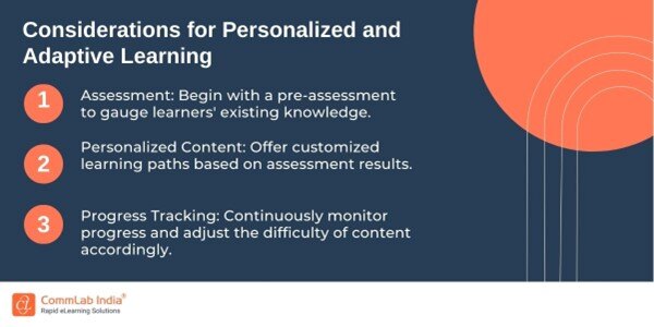 Considerations for Personalised and Adaptive Learning