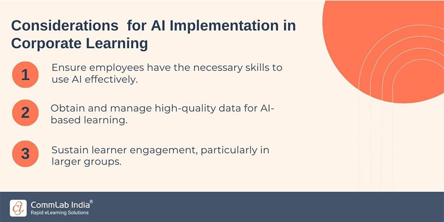 Considerations for AI Implementation in Corporate Learning