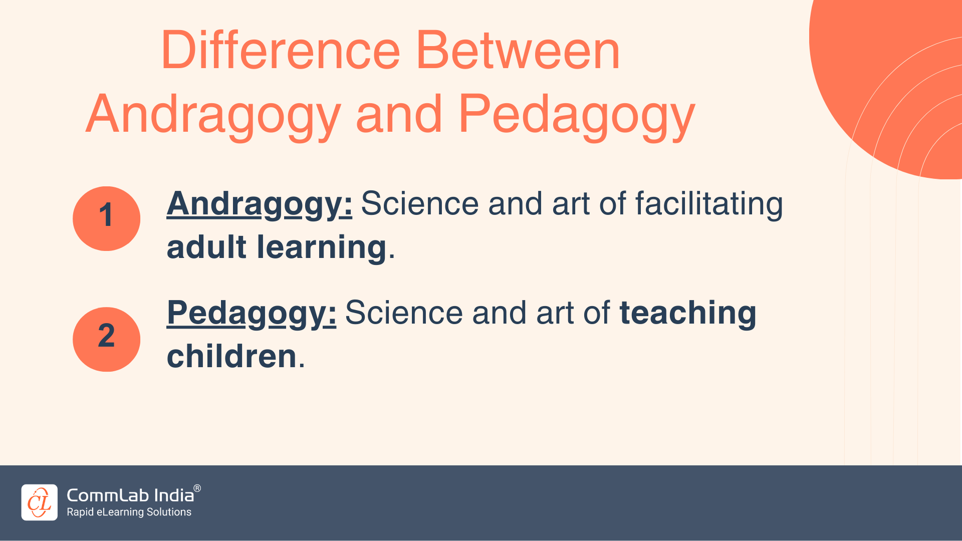 Difference Between Andragogy and Pedagogy