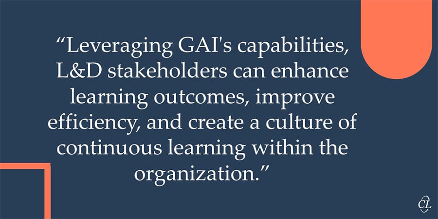 Opportunities for L&D Stakeholders with GAI
