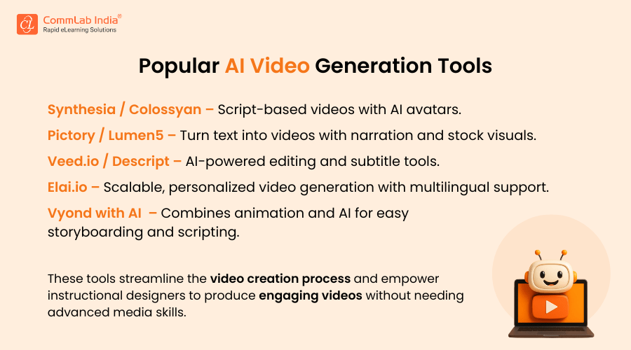 Popular AI Video Generation Tools