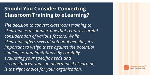 Should You Consider Converting Classroom Training to eLearning