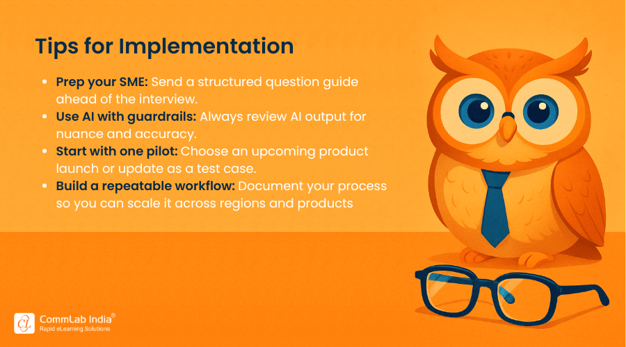 Tips for Implementing Product Training