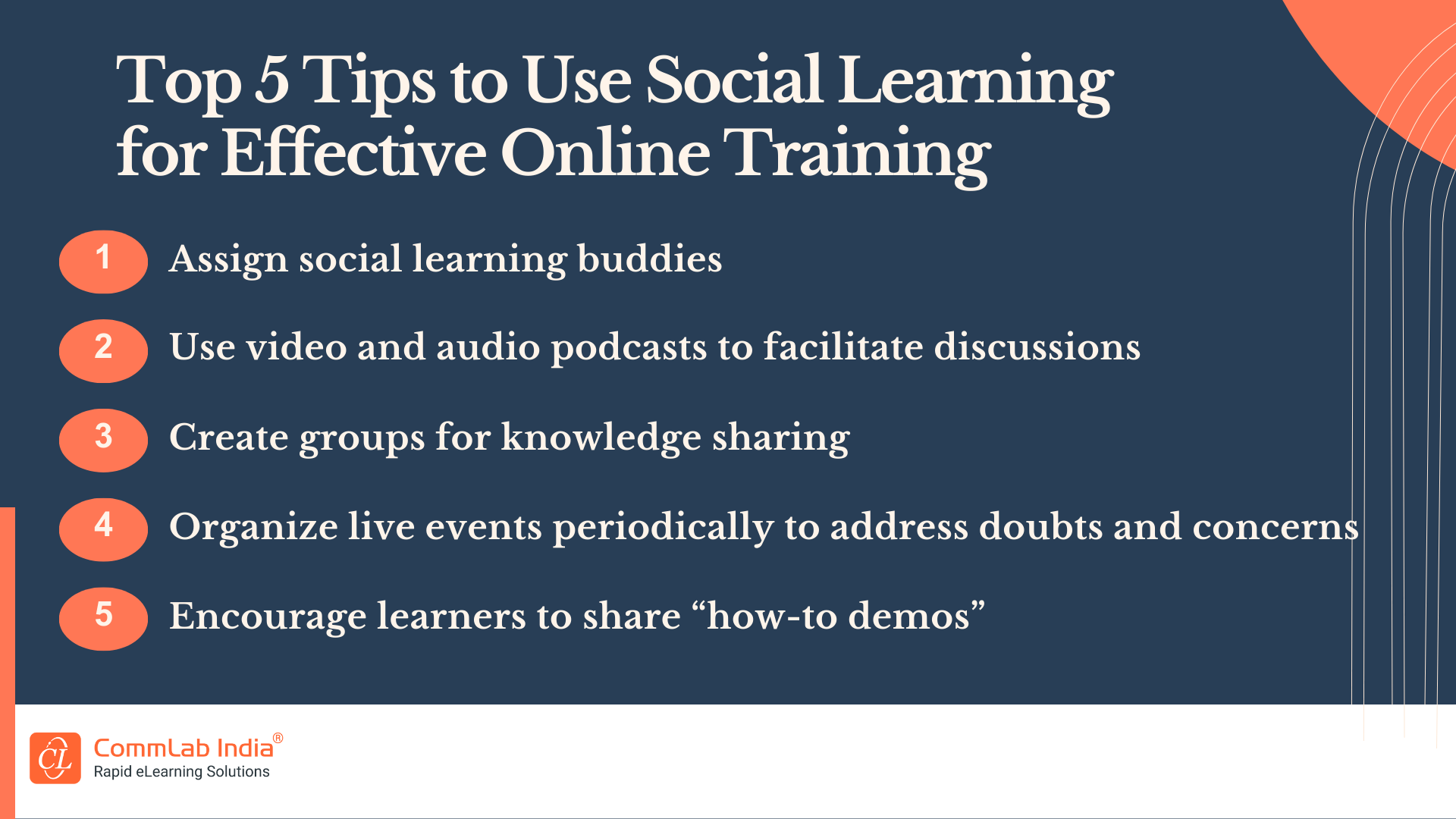Social Learning: Useful Tips for its Application in Online Training