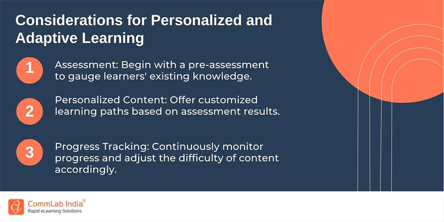 Considerations for Personalized and Adaptive Learning