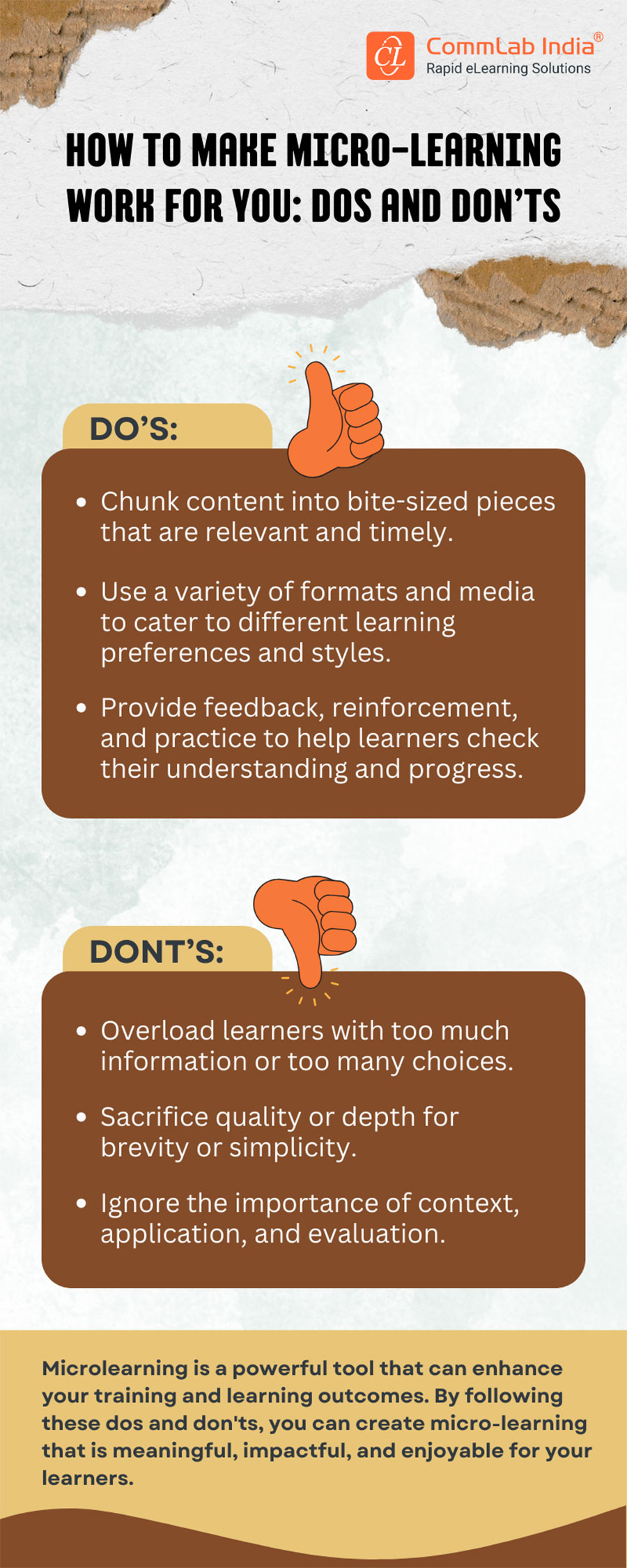 Microlearning- Dos and Don'ts