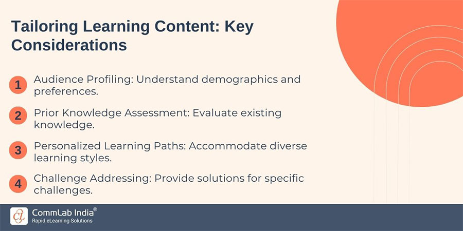 Tailoring Learning Content: Key Considerations