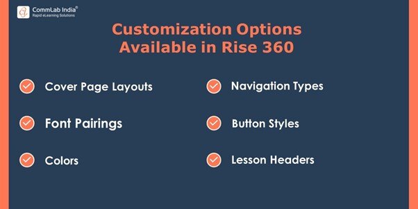 What are the Customization Options Available in Rise 360