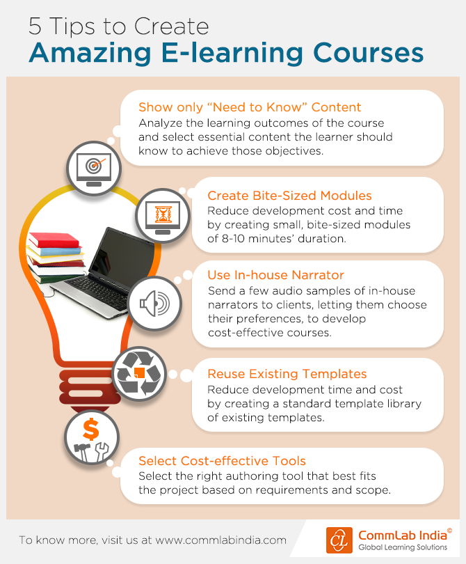 5 Tips To Create Amazing E-learning Courses [Infographic]